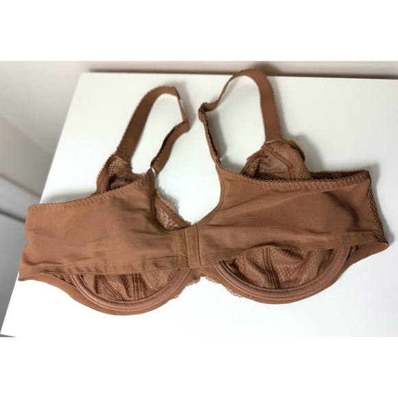 Elomi Cinnamon Tan Charley Unlined Sheer Lace Underwire Bra Size 46DD - Picture 5 of 8